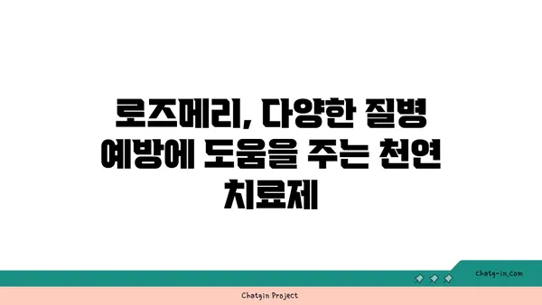 로즈메리의 놀라운 효능 7가지 | 허브, 건강, 요리, 향신료, 효능, 장점, 활용법