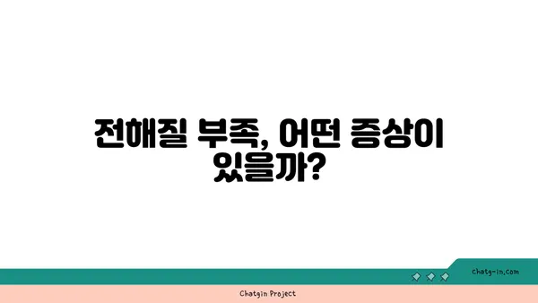 전해질 균형, 건강 관리의 핵심! | 전해질 종류, 부족 증상, 섭취 방법, 건강 정보