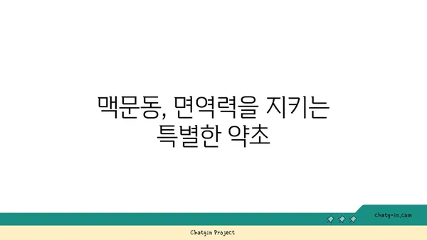 면역력 강화를 위한 맥문동 활용법| 효능, 복용법, 주의사항 | 건강, 면역력, 약초, 맥문동 효능