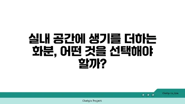 나만의 공간을 아름답게! 🌿 화분 선택 가이드 | 식물, 인테리어, 공기 정화, 베란다 정원, 실내 식물