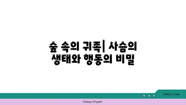 사슴의 비밀| 흥미로운 사실과 놀라운 능력 | 동물, 야생, 숲, 사슴 종류, 생태