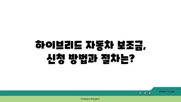 하이브리드 자동차 보조금 완벽 이해| 지금 바로 절약 혜택 받으세요! | 하이브리드 자동차, 보조금, 친환경 자동차, 절약 팁, 구매 가이드