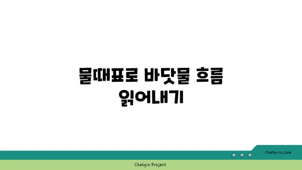 물때표 보는 방법| 초보자를 위한 상세 가이드 | 낚시, 조개잡이, 바닷물 흐름, 물때 정보