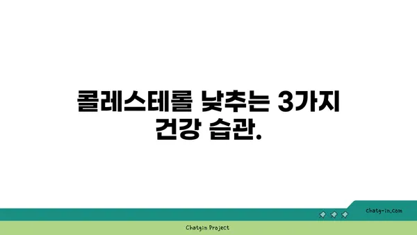 심장 건강 지키는 콜레스테롤 관리 3가지 필수 조치 | 건강, 콜레스테롤, 심장병 예방