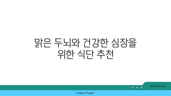 두뇌 명료함과 심장 건강을 위한 5가지 뇌&심장 건강 식단 | 뇌 건강, 심장 건강, 식단 추천, 건강 식품