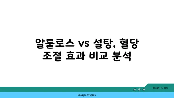 알룰로스 vs 설탕| 건강에 미치는 영향 비교 분석 | 당뇨, 체중 감량, 혈당 조절, 영양 정보