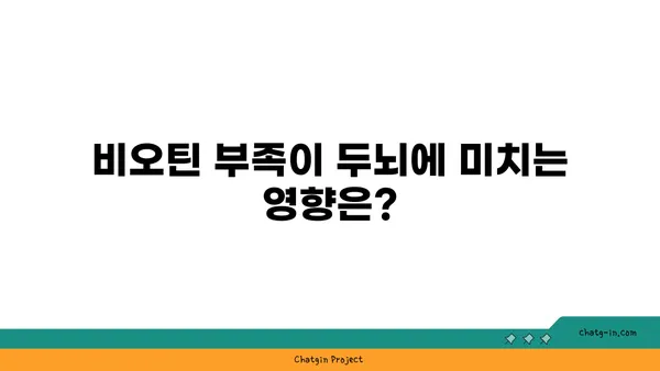 비오틴, 두뇌 건강에 어떤 영향을 미칠까요? | 비오틴 효능, 뇌 기능 개선, 건강 정보