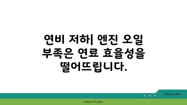 엔진 오일 부족이 불러오는 5가지 심각한 문제 | 엔진 손상, 연비 저하, 주행 불안정, 수명 단축, 긴급 정비