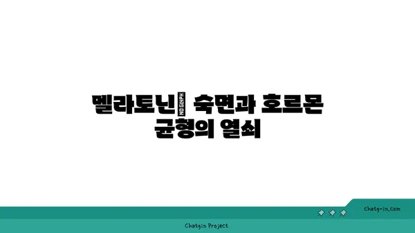 멜라토닌과 호르몬 균형| 내분비계 건강을 위한 솔루션 | 멜라토닌, 호르몬, 균형, 건강, 내분비계, 팁