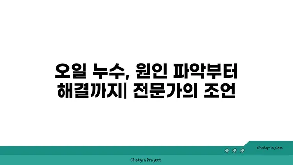 자동차 오일 누수 잡는 꿀팁| 초기 징후부터 해결 방법까지 | 오일 누수, 점검, 수리, DIY