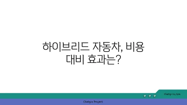 하이브리드 자동차 편견 극복| 당신이 몰랐던 놀라운 이점들 | 친환경, 연비, 경제성, 장점, 비용