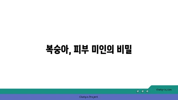 복숭아 피부 미용 효과| 건강한 빛을 더하는 과일의 비밀 | 피부 건강, 비타민C, 콜라겐, 복숭아 효능