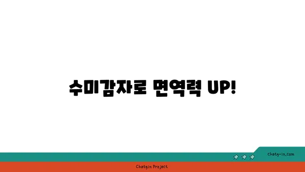 수미감자 면역력 강화 효과| 섭취 방법과 활용법 | 면역력 증진, 건강 식단, 수미감자 레시피