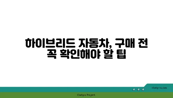 하이브리드 자동차, 진실과 오해| 알아야 할 5가지 사실 | 하이브리드 자동차, 연비, 장점, 단점, 구매 가이드