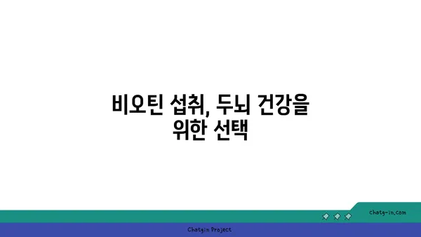 비오틴, 두뇌 건강에 어떤 영향을 미칠까요? | 비오틴 효능, 뇌 기능 개선, 건강 정보