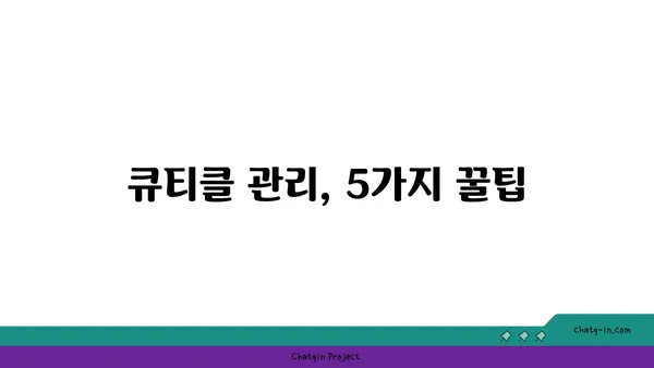 큐티클 관리, 제대로 알고 하세요! | 손톱 건강, 큐티클 케어, 큐티클 오일