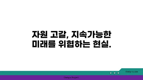 지구의 자원| 생명을 지탱하는 필수품 | 지속가능한 미래를 위한 자원 관리