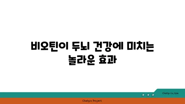 비오틴, 두뇌 건강에 어떤 영향을 미칠까요? | 비오틴 효능, 뇌 기능 개선, 건강 정보