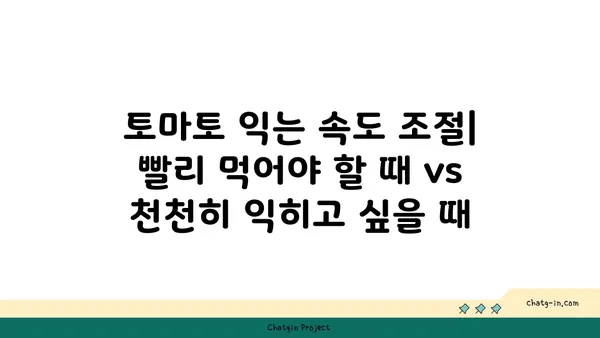 토마토 오래 보관하는 방법| 싱싱함을 유지하는 5가지 비법 | 토마토 보관, 토마토 저장, 토마토 관리, 싱싱한 토마토