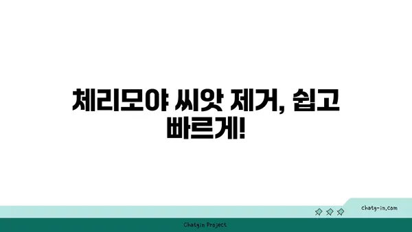 체리모야 맛있게 먹는 방법| 씨앗 제거부터 보관까지 완벽 가이드 | 체리모야, 과일, 레시피, 보관법