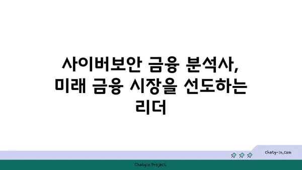 사이버보안 금융 분석사 인증| 금융 기관 사이버 위험 관리 전문성 강화의 지름길 | 사이버보안, 금융, 인증, 위험 관리