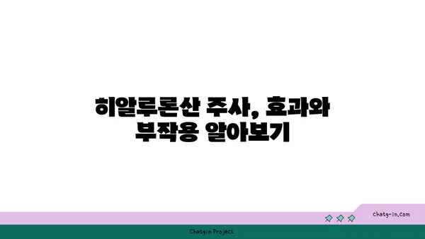 히알루론산의 모든 것| 피부, 관절, 효능, 부작용까지 | 히알루론산, 피부 탄력, 관절 건강, 화장품, 주사, 성분