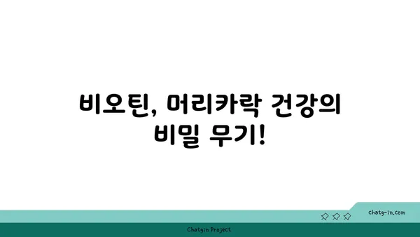 비오틴| 머리카락 건강을 위한 필수 영양소 | 탈모 예방, 모발 성장, 건강한 머리카락