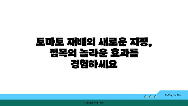 토마토 접목| 더 맛있고 건강한 토마토를 위한 기술 | 토마토 재배, 고품질 토마토, 저항성 증진