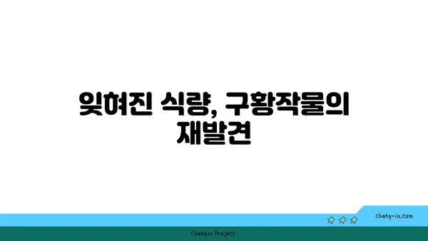 전쟁과 기근을 이겨낸 힘, 구황작물의 역사와 종류 | 한국, 역사, 식량, 재난