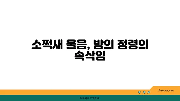 소쩍새 울음소리, 그 의미와 전설 | 한국 전통 문화, 밤의 정령, 민속 이야기