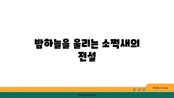 소쩍새 울음소리, 그 의미와 전설 | 한국 전통 문화, 밤의 정령, 민속 이야기