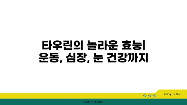 타우린의 효능과 부작용| 건강 기능성과 섭취 가이드 | 타우린, 건강, 영양, 보충제, 운동, 효과