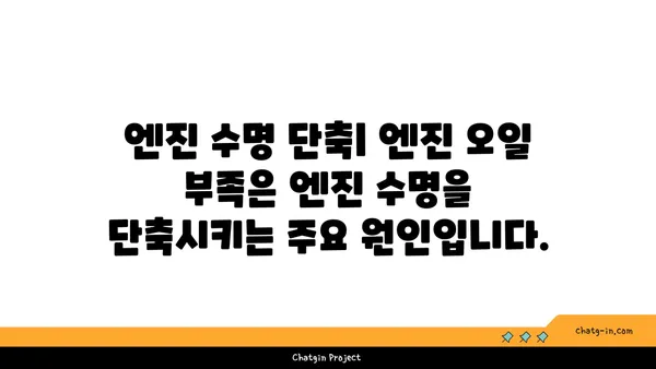 엔진 오일 부족이 불러오는 5가지 심각한 문제 | 엔진 손상, 연비 저하, 주행 불안정, 수명 단축, 긴급 정비