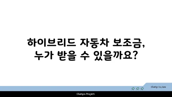 하이브리드 자동차 보조금 완벽 가이드| 똑똑하게 혜택 받고 자금 절약하기 | 하이브리드, 보조금, 친환경, 절세 팁, 구매 가이드