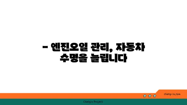 엔진오일 점검, 언제 해야 할까요? | 자동차 관리, 주행 거리, 오일 교체 주기