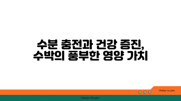 수박의 놀라운 건강 효과| 당신의 여름을 더욱 건강하게! | 수박 효능, 수박 영양, 수박 레시피