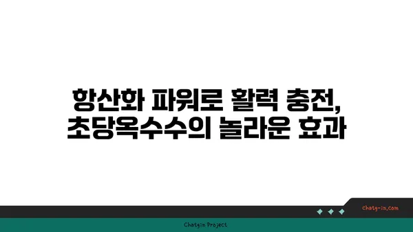 초당옥수수| 만성 질환 퇴치의 희망? | 건강, 항산화, 당뇨병, 심혈관 질환