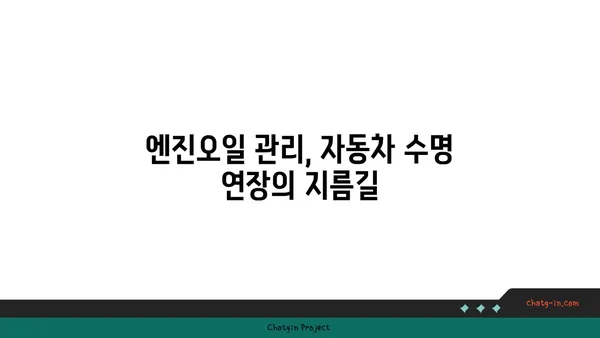 엔진오일 점검| 나만의 자동차를 위한 필수 가이드 | 자동차 관리, 엔진오일 교체, 자동차 수명 연장