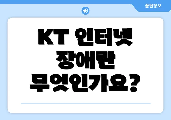 KT 인터넷 장애란 무엇인가요?