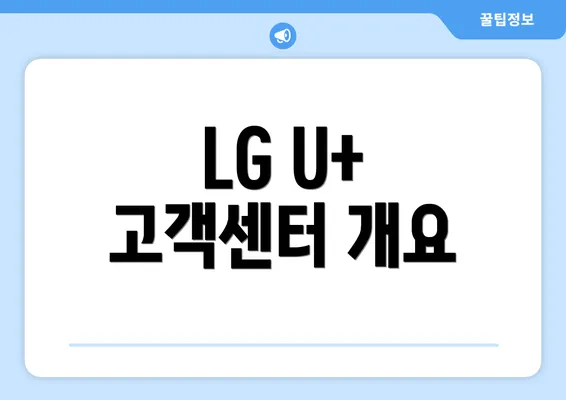 LG U+ 고객센터 개요