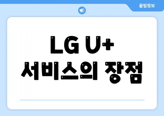 LG U+ 서비스의 장점