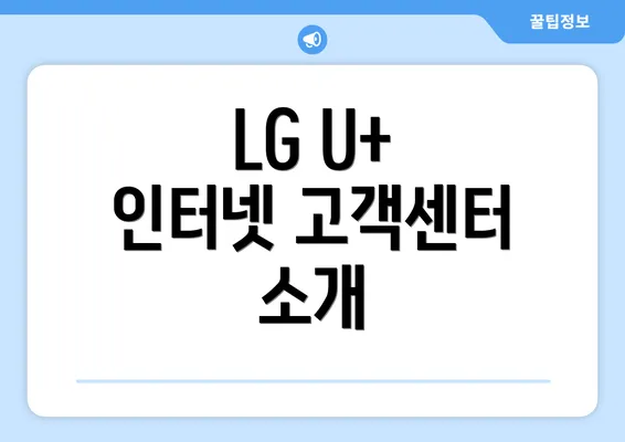 LG U+ 인터넷 고객센터 소개