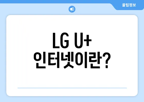 LG U+ 인터넷이란?