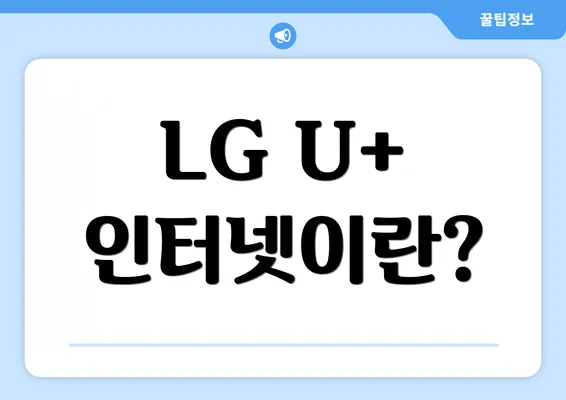 LG U+ 인터넷이란?