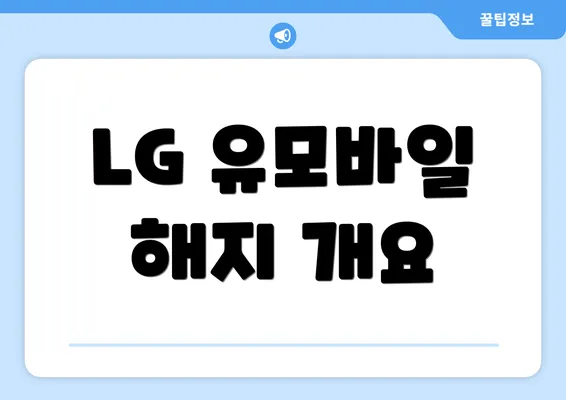 LG 유모바일 해지 개요