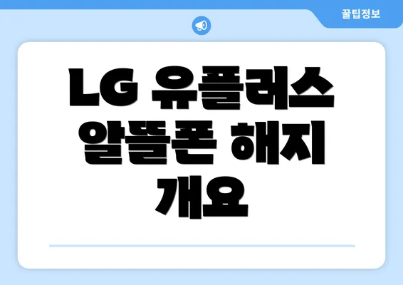 LG 유플러스 알뜰폰 해지 개요