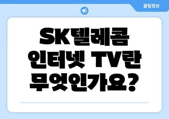 SK텔레콤 인터넷 TV란 무엇인가요?