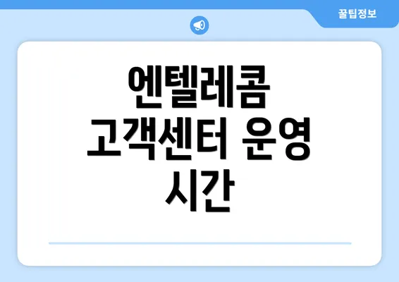 엔텔레콤 고객센터 운영 시간