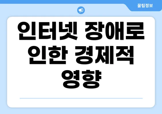 인터넷 장애로 인한 경제적 영향