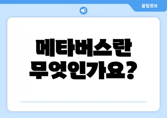 메타버스란 무엇인가요?